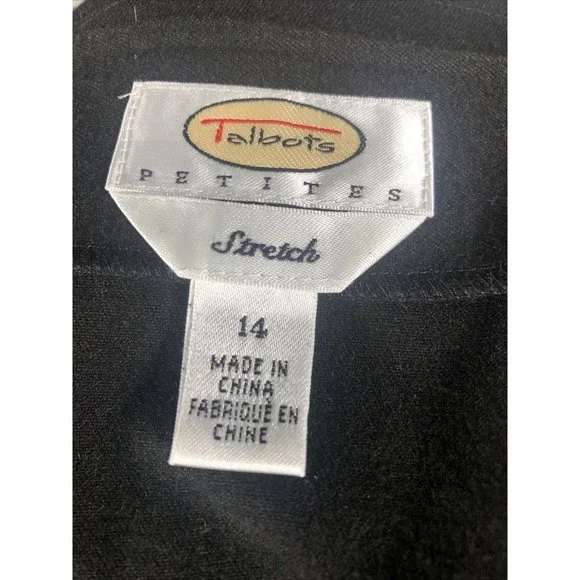 Talbot’s petites short black velour wrap around skirt stretch Size 14 So Soft!! - Picture 10 of 16